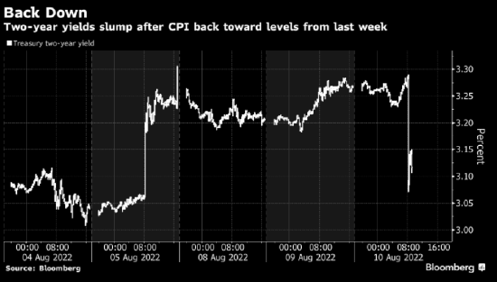 短期美债收益率大跌 美国CPI数据令市场下调升息押注 短期美债收益率大跌 美国CPI数据令市场下调升息押注